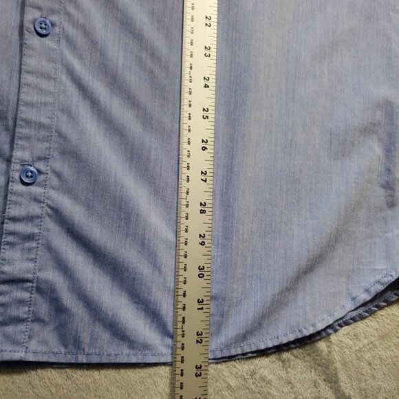 Chef Works Urban Collection Long Sleeve Button Up Chef Shirt Blue Men Sz XL - Picture 11 of 12